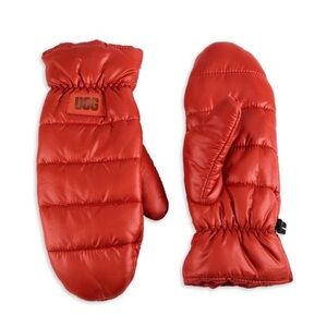 UGG Red Puffy Winter Mittens